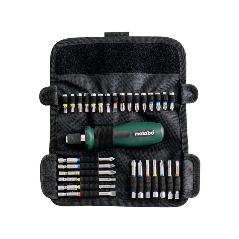 Metabo Zestaw bitów z rękojeścią w zwijanym etui, 30 elementów