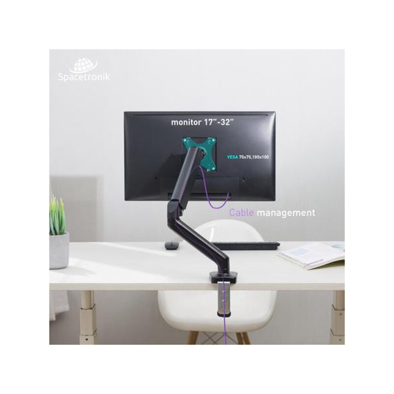 Uchwyt biurkowy Spacetronik SPA-G110 na monitor 17"-32"