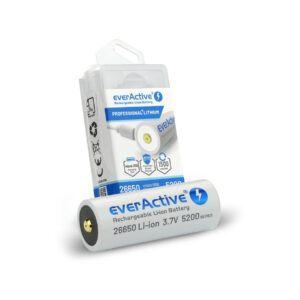 Akumulator 26650 Li-Ion 3,7V everActive 5200mAh micro USB (1 szt.) z zabezpieczeniem