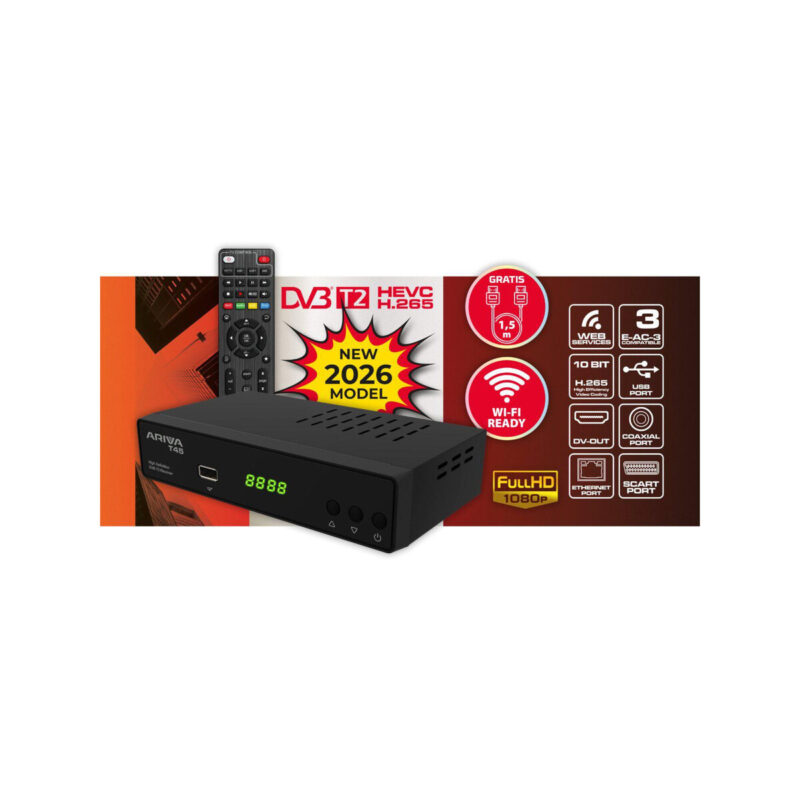 Dekoder DVB/T2 Ariva T45 HEVC/H.265