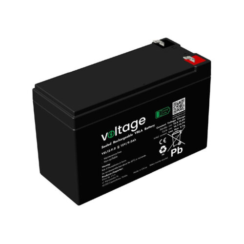 Akumulator AGM Voltage Long Life 12V 9Ah VEL12-9.0 (Żywotność 15 lat)