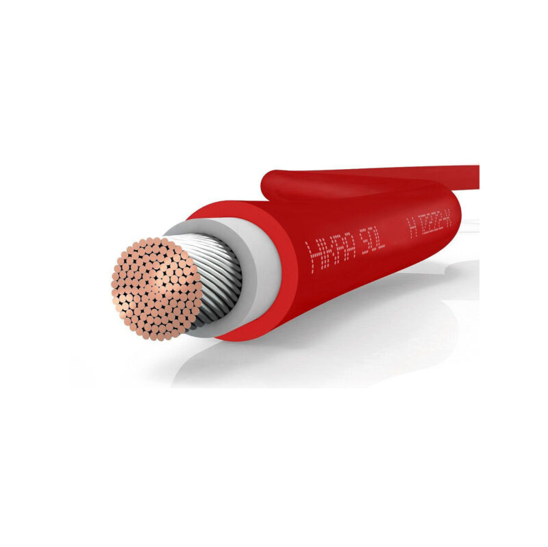 Przewód kabel solarny 4mm2 HIS, HIKRA (H1Z2Z2-K) CZERWONY 1m