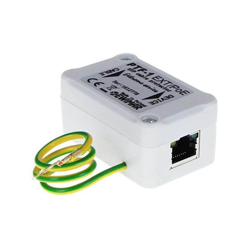 Zabezpieczenie przeciwprzepięciowe 1-kanałowe do kamer IP serii EXTREME EWIMAR PTF-51-EXT/PoE