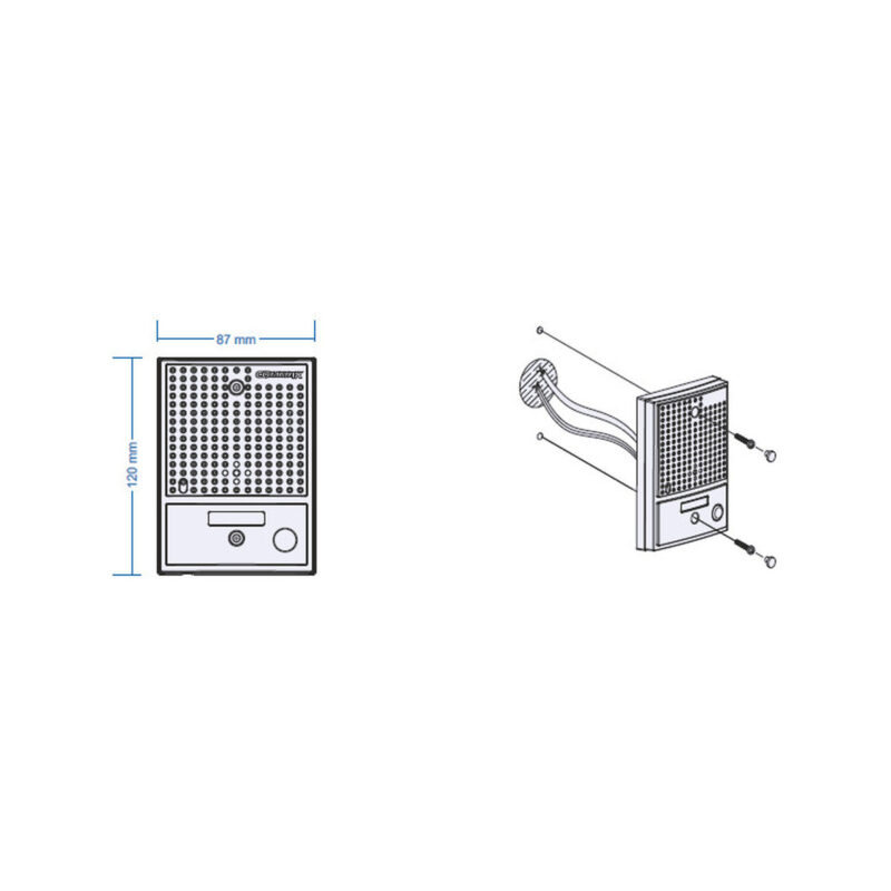 PANEL ZEW. COMMAX Z KAM. DRC-4CGN2