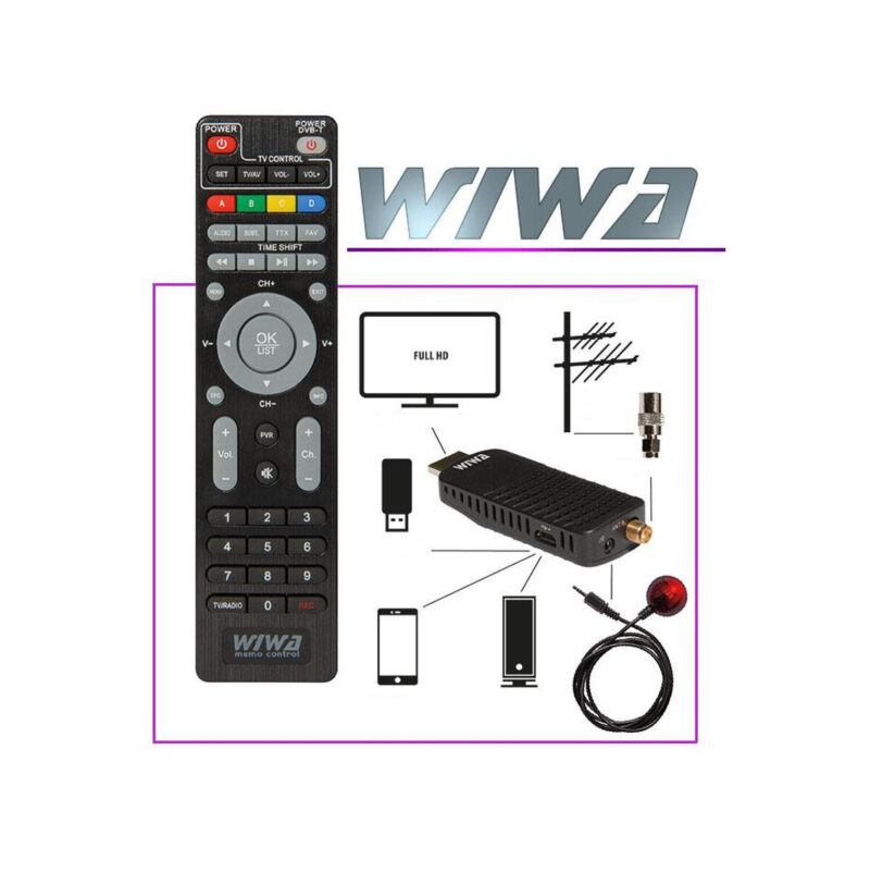 Tuner DVB-T/T2 WIWA H.265 MINI