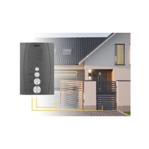 DOMOFON ''EURA'' ADP-51A3 ''DIFESA'' - 1-rodzinny, 2 unifony, interkom, grafit