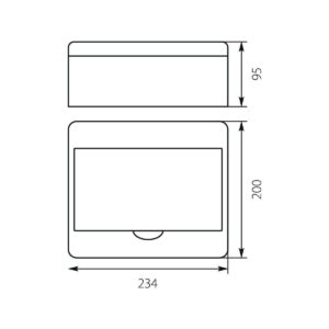 Rozdzielnica n/t RN-8 Fala (N+PE) IP40 200x234x95mm, biała | 7.2 Elektro-Plast Opatówek