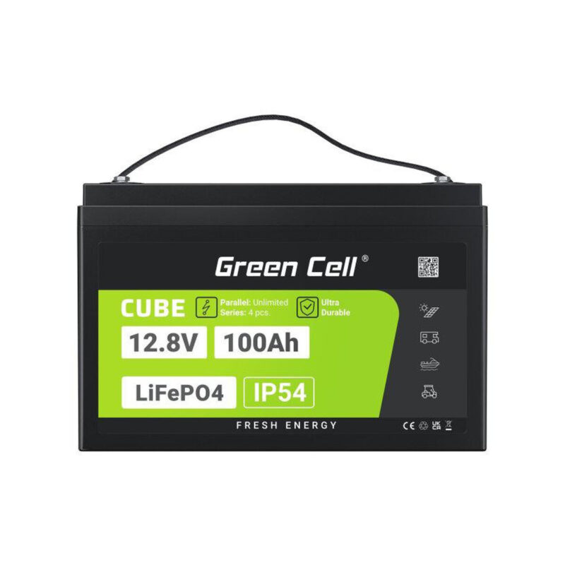 AKUMULATOR LITOWO-ŻELAZOWO-FOSFORANOWY LiFePO4 Green Cell Cube 12.8V 100Ah LFPGC12V100AH