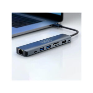 HUB USB-C Przejściówka ADAPTER 8w1 HDMI 2.0 4K 60 Hz Gigabit Ethernet 1000 Mbps Zenwire HUB81