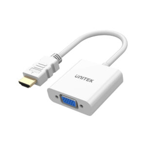 Unitek Adapter HDMI na VGA, FullHD 60Hz, biały