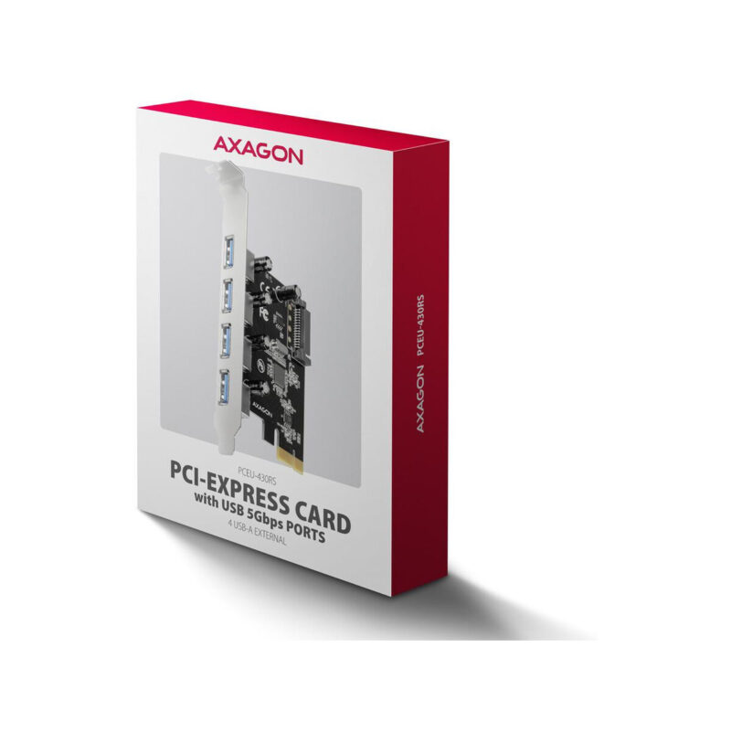 Kontroler Axagon PCEU-430RS PCIe 4x port USB 3.2 GEN 1 15-pin SATA