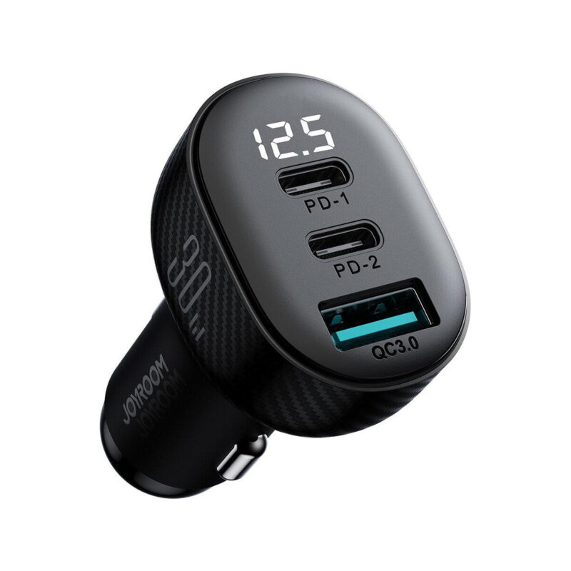 Ładowarka samochodowa Joyroom JR-CCD04 30W 4A 2x USB-C 1x USB-A PD QC 3.0