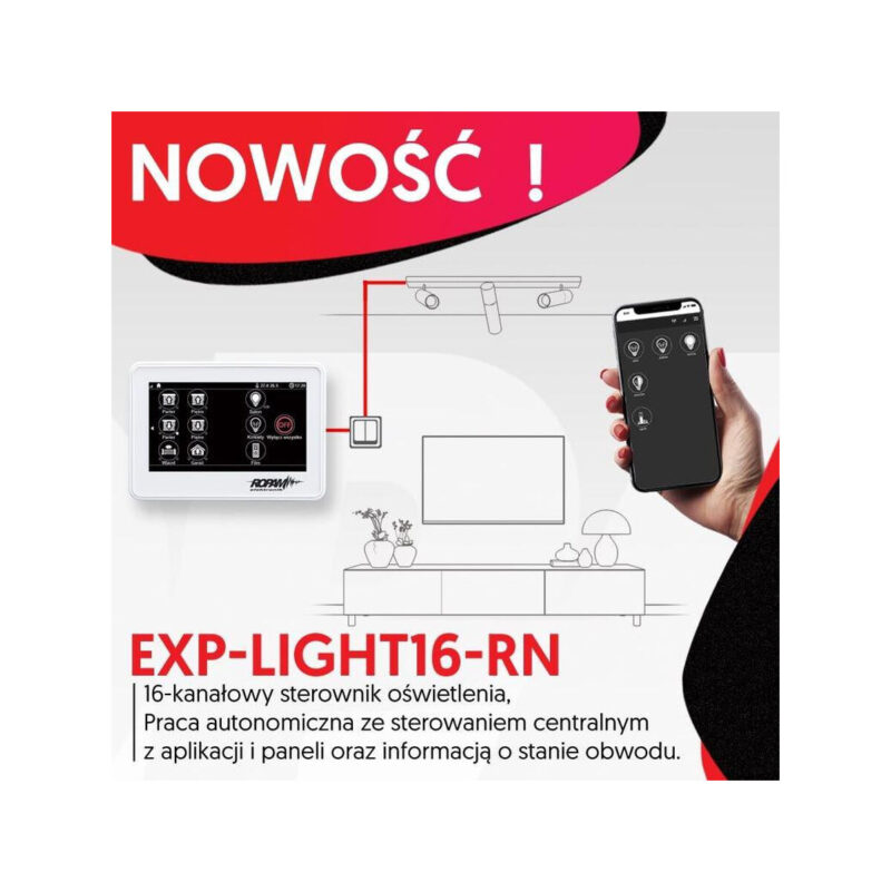 ROPAM STEROWNIK OŚWIETLENIA EXP-LIGHT16-RN