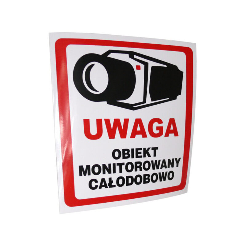 NAKLEJKA OBIEKT MONITOROWANY 20x20 6039