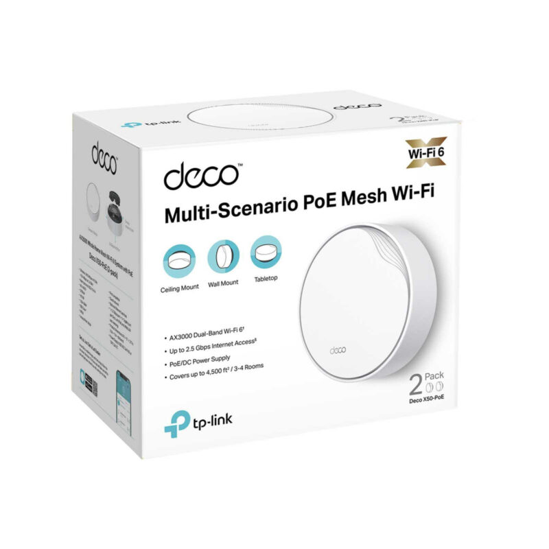 DOMOWY SYSTEM WI-FI MESH TP-LINK DECO X50-POE(2-PACK)