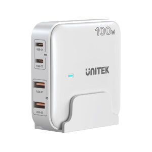 Unitek P1229AWH01-EU Ładowarka biurkowa GaN 100W 2xUSB-A 2xUSB-C