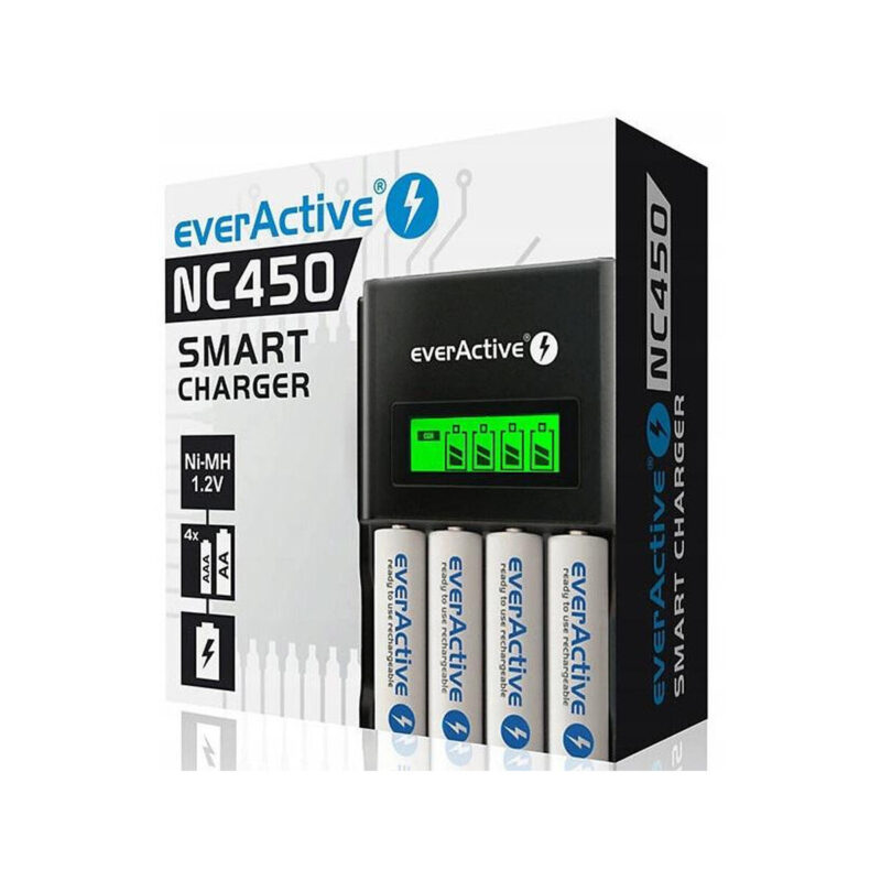 Ładowarka procesorowa do akumulatorków AA/AAA everActive NC-450 LCD