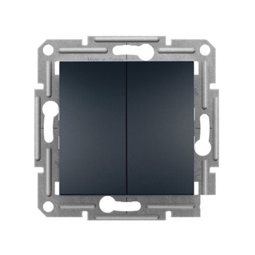 Łącznik podwójny świecznikowy bez ramki Schneider Asfora EPH0300371 antracyt