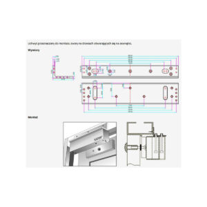 Uchwyt montażowy SCOT BK-800L2  typu "L" do drzwi otwieranych na zewnątrz