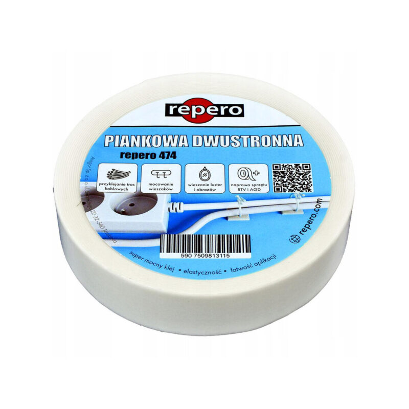 TAŚMA REPERO 474 PIANKOWA 25MMX5M
