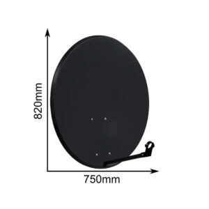 CZASZA ANTENA 80 CM CIEMNA (ASC-800M-C)