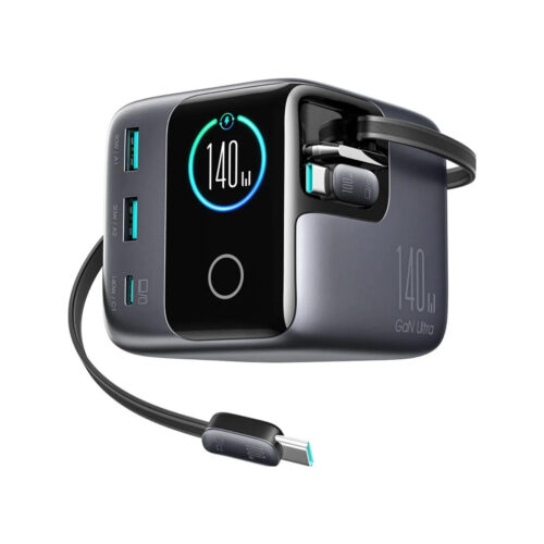 Ładowarka biurkowa Joyroom Podix Jr-TRD01 GaN 140 W 1x USB-C 2x USB-A + zwijane kable 2x USB-C