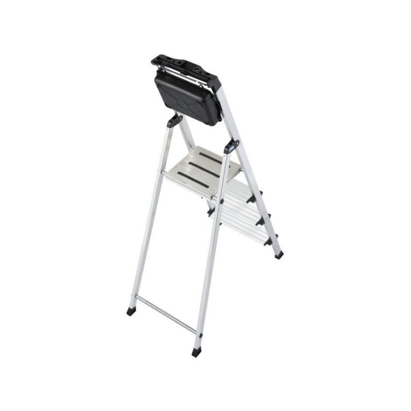 Drabina aluminiowa jednostronna Krause SECURY MultiGrip 1x4 z półką