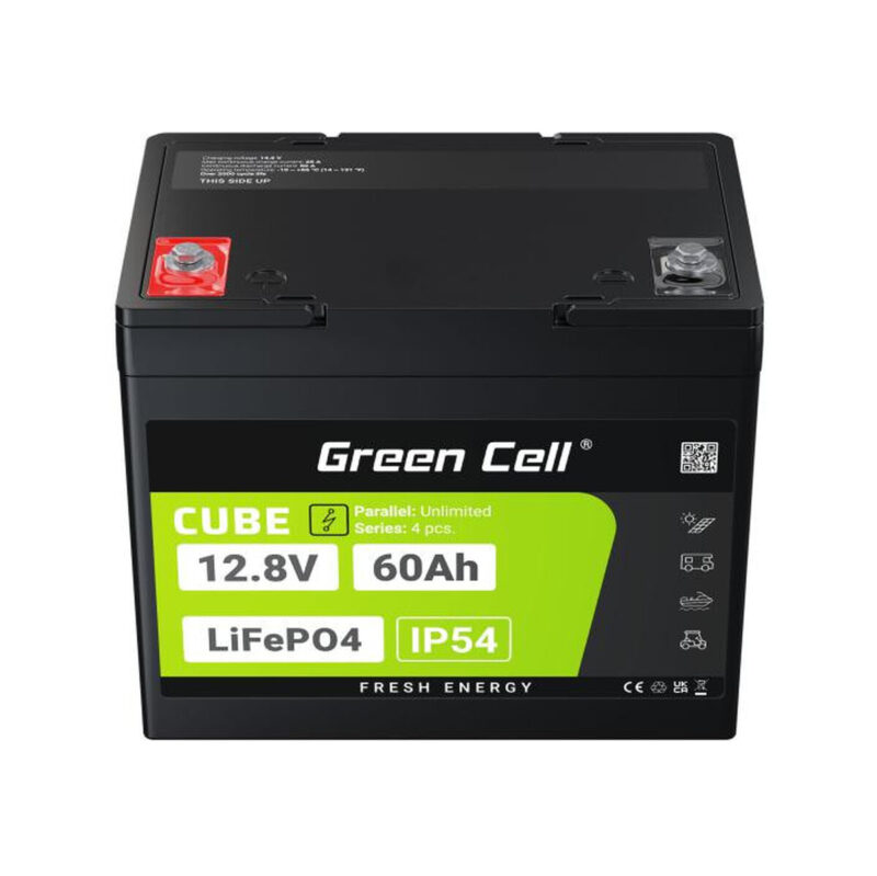 AKUMULATOR LITOWO-ŻELAZOWO-FOSFORANOWY LiFePO4 Green Cell Cube 12.8V 60Ah LFPGC12V60AH