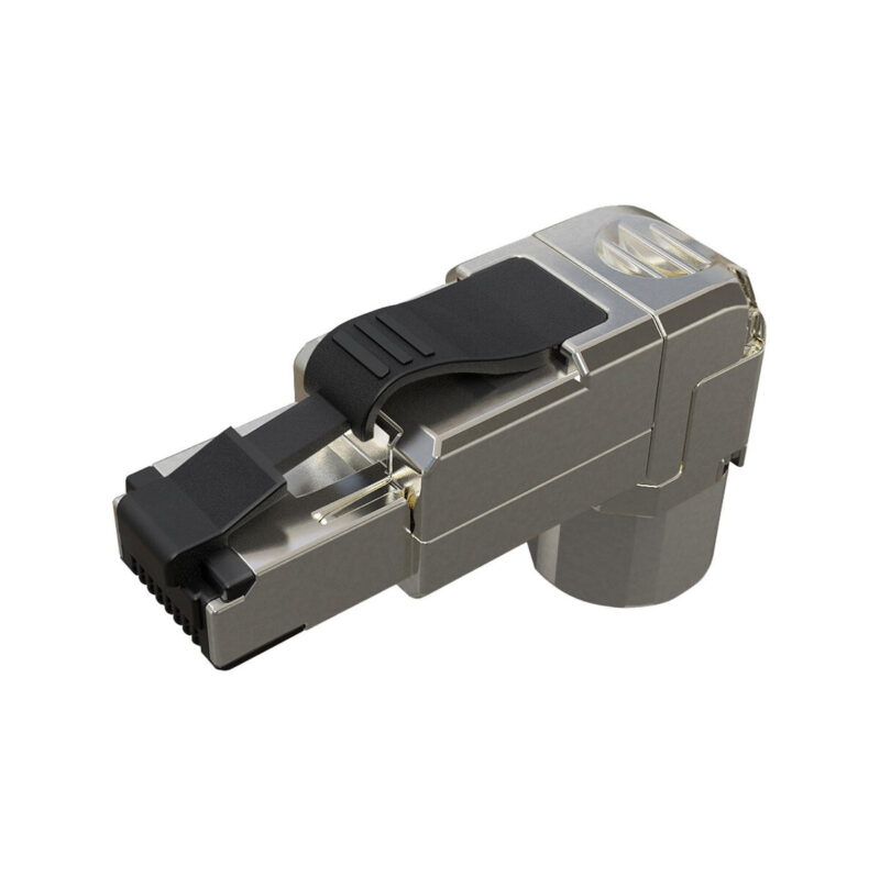 WTYK MODULARNY KONEKTOR PRZEMYSŁOWY SAMOZACISKOWY SOLARIX RJ45 CAT.6A STP 8P8C