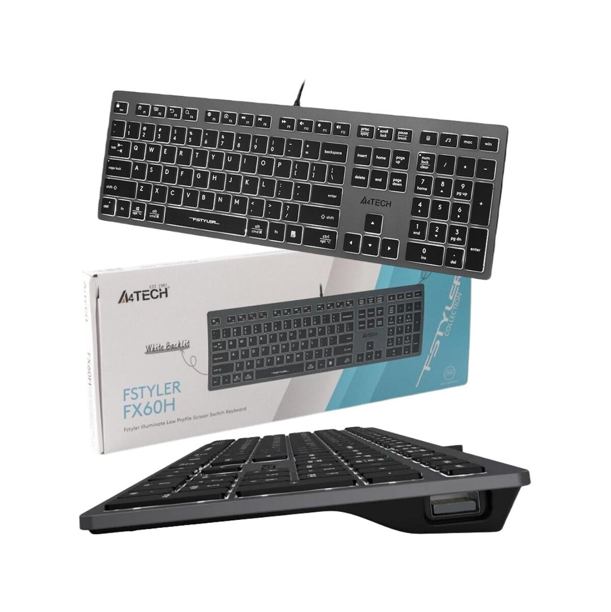 Klawiatura komputerowa A4tech FStyler FX60H White Backlit