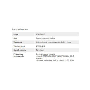 ACO CDN-P-M NT Ramka natynkowa średnia CDN z daszkiem, do CDNP5/6, CDNC/B, CDNA