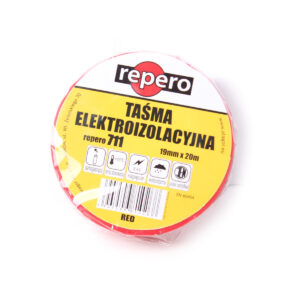 TAŚMA IZOLACYJNA REPERO 711E CZERWONA 19MMX20M