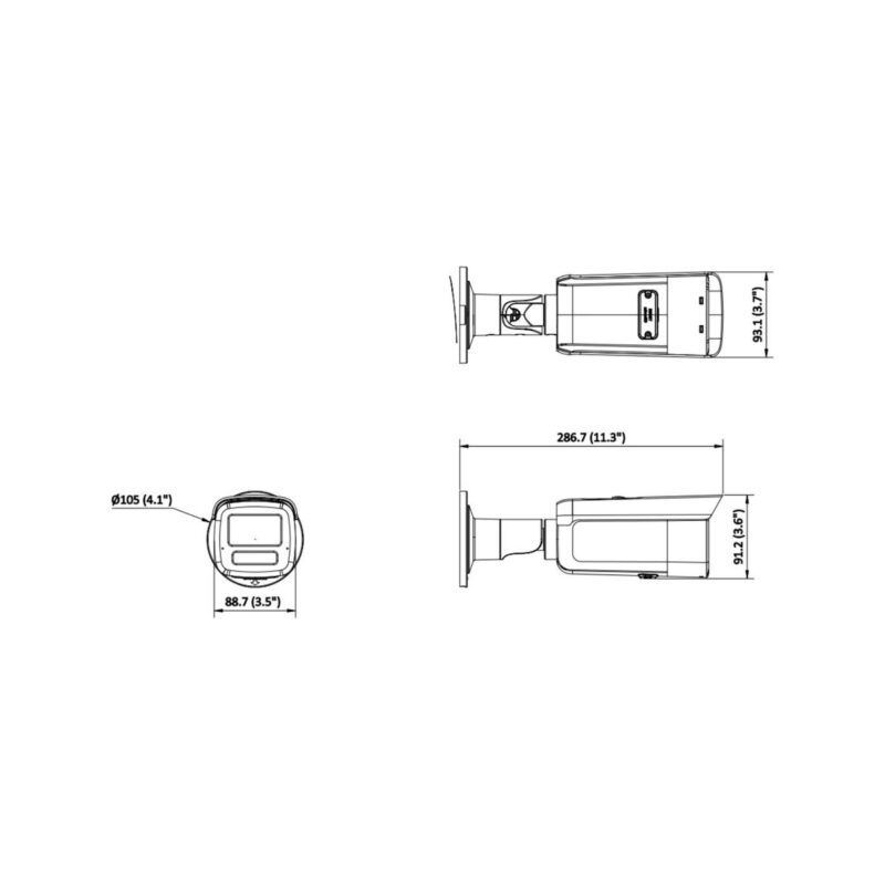 Kamera IP Hikvision DS-2CD2T83G2-LIS2U/SL(2.8mm)/BLACK