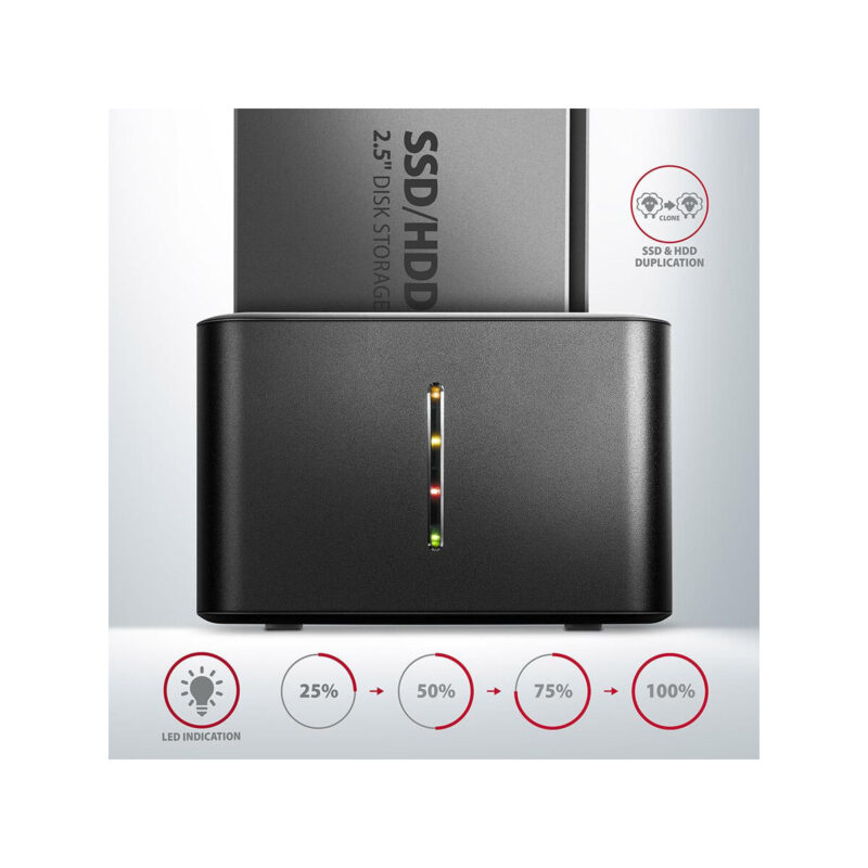 c6ad2e4c717a438ff827bbcf9bb4881f_original Stacja dokująca MINI AXAGON ADSA-D25 USB 3.2 Gen 1 - 2x SATA 6G 2.5" SSD/HDD CLONE