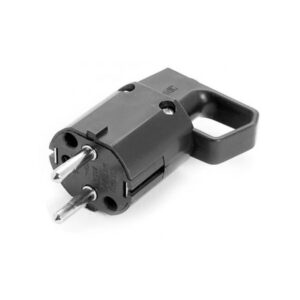 Wtyczka 325-05 z uchem, z uziemieniem "uni-schuko" 16A 250V IP20 CZARNA VIPLAST 325-05