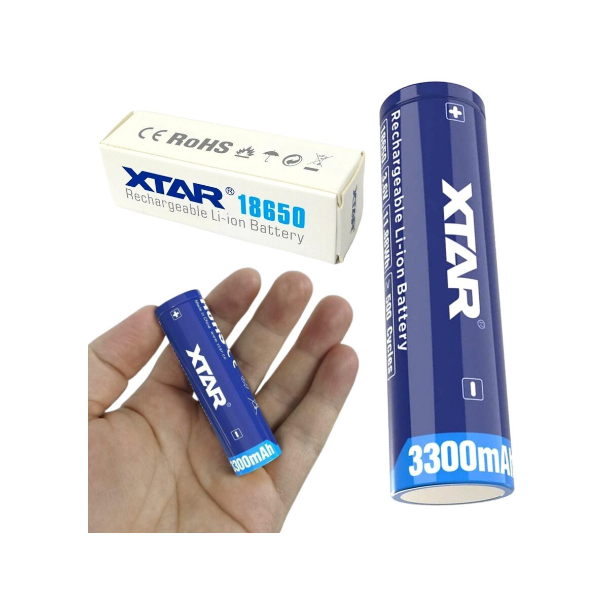 Akumulator 18650 Li-Ion 3,6V Xtar 3300mAh (1 szt.) z zabezpieczeniem