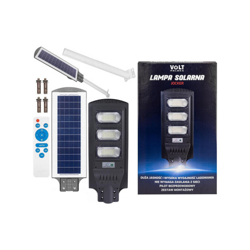 Lampa solarna VOLT POLSKA JOCKER 120 + panel 12W + 12.000mAh + pilot