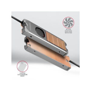 Radiator do dysków Axagon CLR-M2FAN M.2 SSD 13mm z wentylatorem