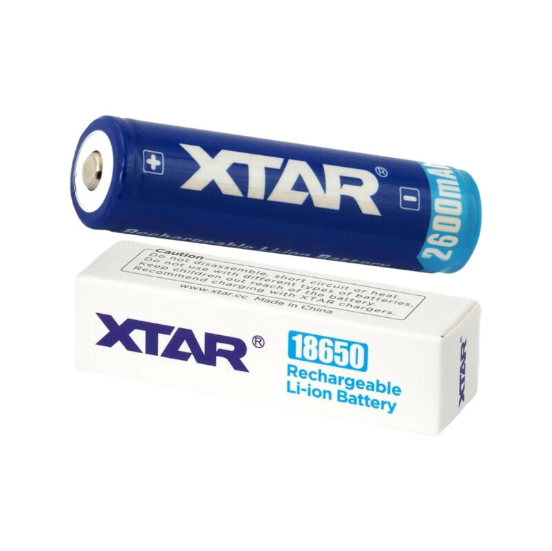 Akumulator 18650 Li-Ion 3,7V Xtar 2600mAh (1 szt.) z zabezpieczeniem