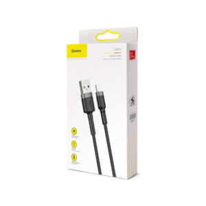 KABEL USB-A / Lightning iPhone Baseus Cafule CALKLF-RG1 300cm Apple 2A CZARNO-SZARY W OPLOCIE