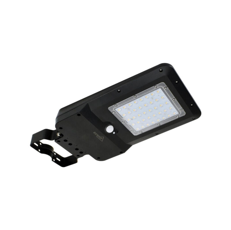 SOLARNA OPRAWA ULICZNA LED SOLGER 25W 3000LM 4000K IP65 CZARNY CZ. PIR