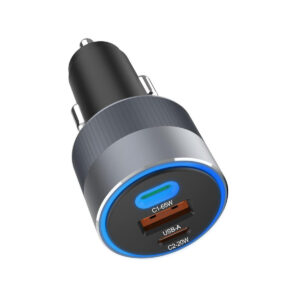 ŁADOWARKA SAMOCHODOWA Forcell F-Energy Alu 85 W 2x USB-C 1x USB-A PD 3.0 QC 4.0 SZARA