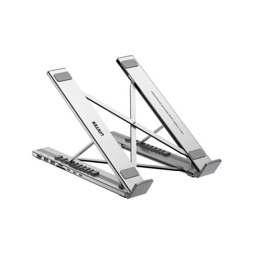Unitek Podstawka regulowana pod laptop z hubem/HDMI/PD/SD