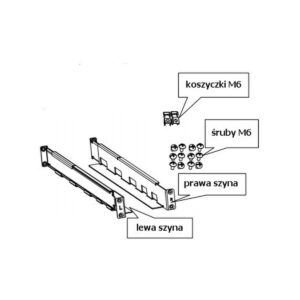 ZESTAW SZYN MONTAŻOWYCH DO SZAF 19" PowerWalker DLA UPS VFI