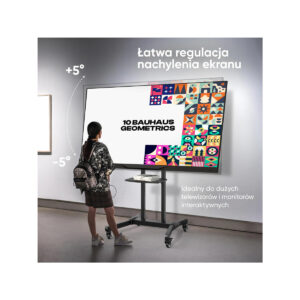 Mobilny stojak do TV 50"-90" do 90 kg ONKRON TS1891 Czarny