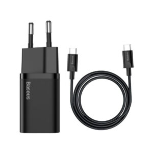 ŁADOWARKA SIECIOWA Baseus Super Si Quick Charger 1C TZCCSUP-L01 25W 1x USB-C PD 3.0 QC 3.0 + KABEL