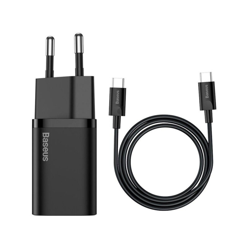 ŁADOWARKA SIECIOWA Baseus Super Si Quick Charger 1C TZCCSUP-L01 25W 1x USB-C PD 3.0 QC 3.0 + KABEL