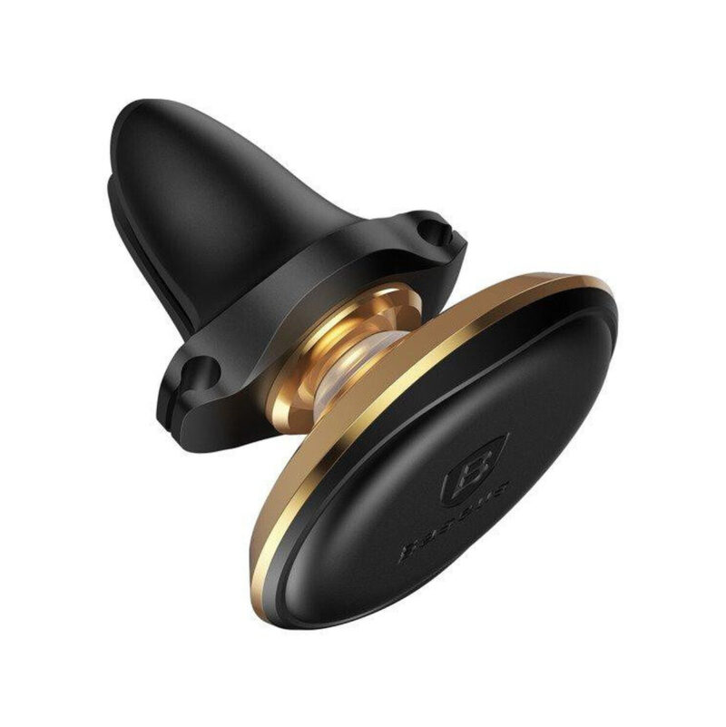 Uchwyt samochodowy Baseus Magnetic Air Vent Holder magnetyczny na kratkę nawiewu - czarno-złoty
