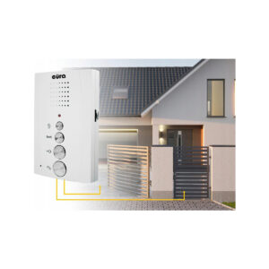 DOMOFON ''EURA'' ADP-51A3 ''DIFESA'' - 1-rodzinny, 2 unifony, interkom, biały