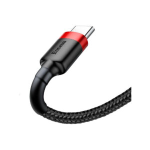 KABEL USB-A / USB-C Baseus Cafule CATKLF-U91 300cm 2A QC 3.0 CZARNO-CZERWONY W OPLOCIE